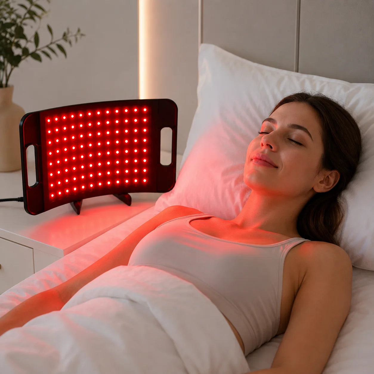 Red Light LED Lamp For Face and Body Home Use Adjustable Stand with Timer