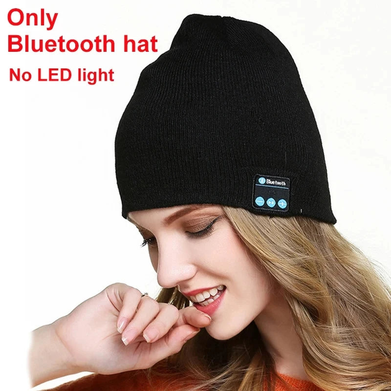 Rechargeable Bluetooth LED Beanie – Music & Hands-Free Calls - Buy One Get One Free 🔥