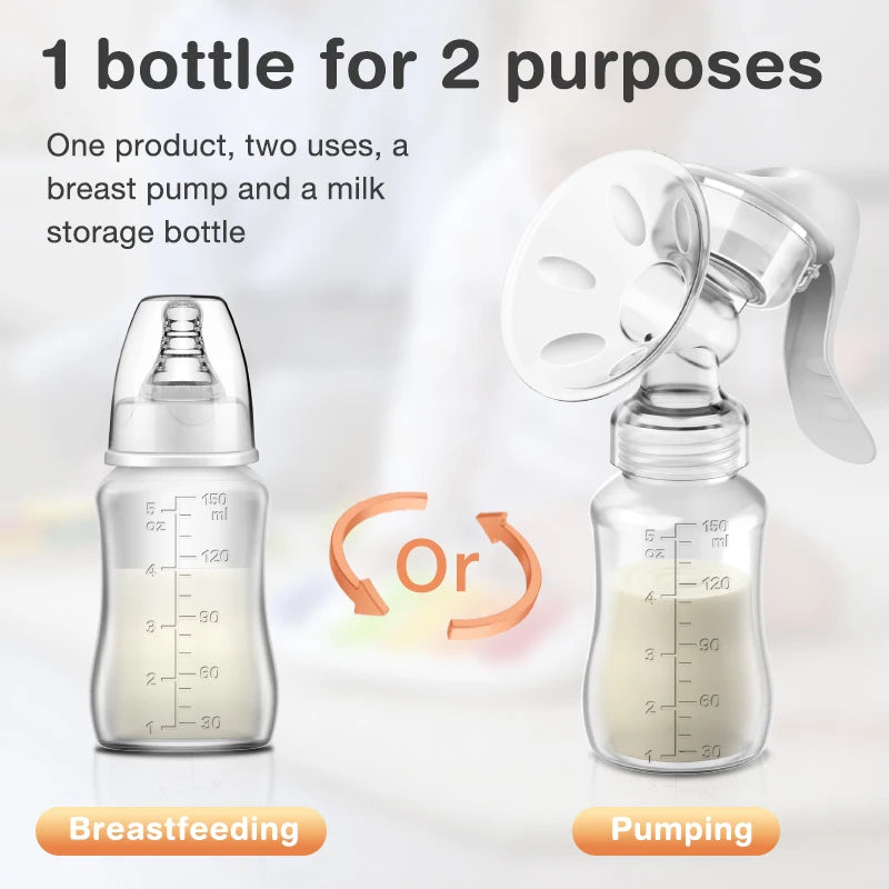 MAMIJOY Breast Pump Baby Nipple Manual Suction Milk Pump