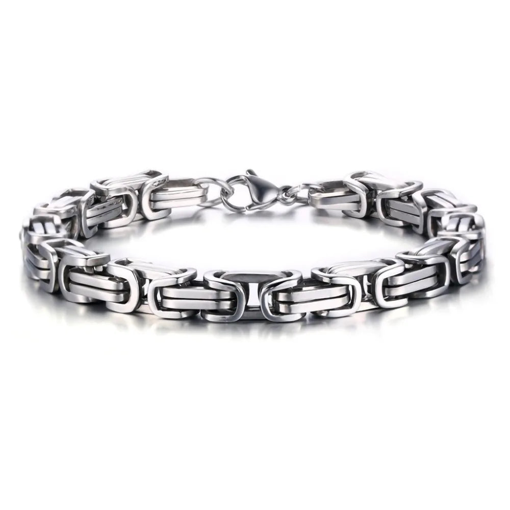 Stainless Steel King's Link Chain Bracelet - Buy One Get One Free 🔥