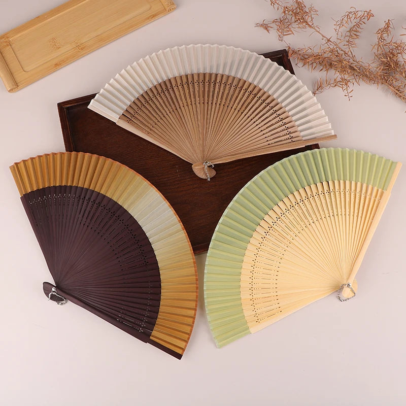 Party Chinese Bamboo Fan Vintage Hollow Antiquity Folding Fans