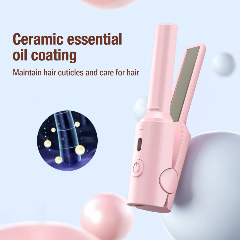 Portable Small Hair Curling Machine Multifunctional +BATANA OIL Conditioner