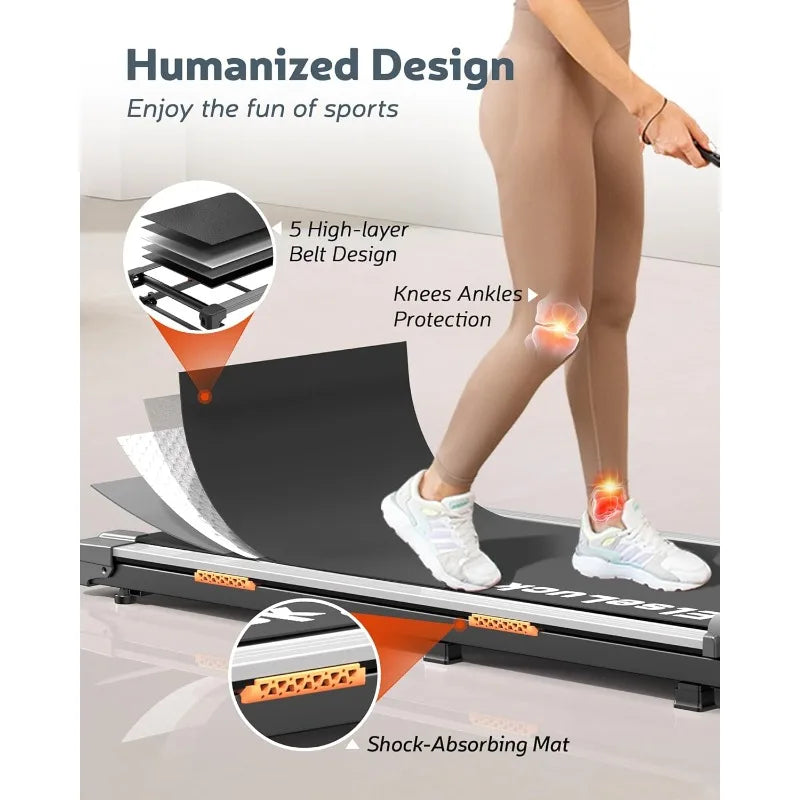 Walking Pad, Under Desk Treadmill for Home Office with Remote Control