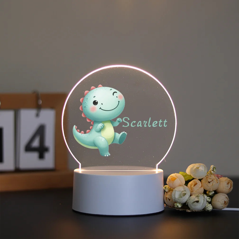 Personalized Name 3D Visual Night Light Led Night Kids Room