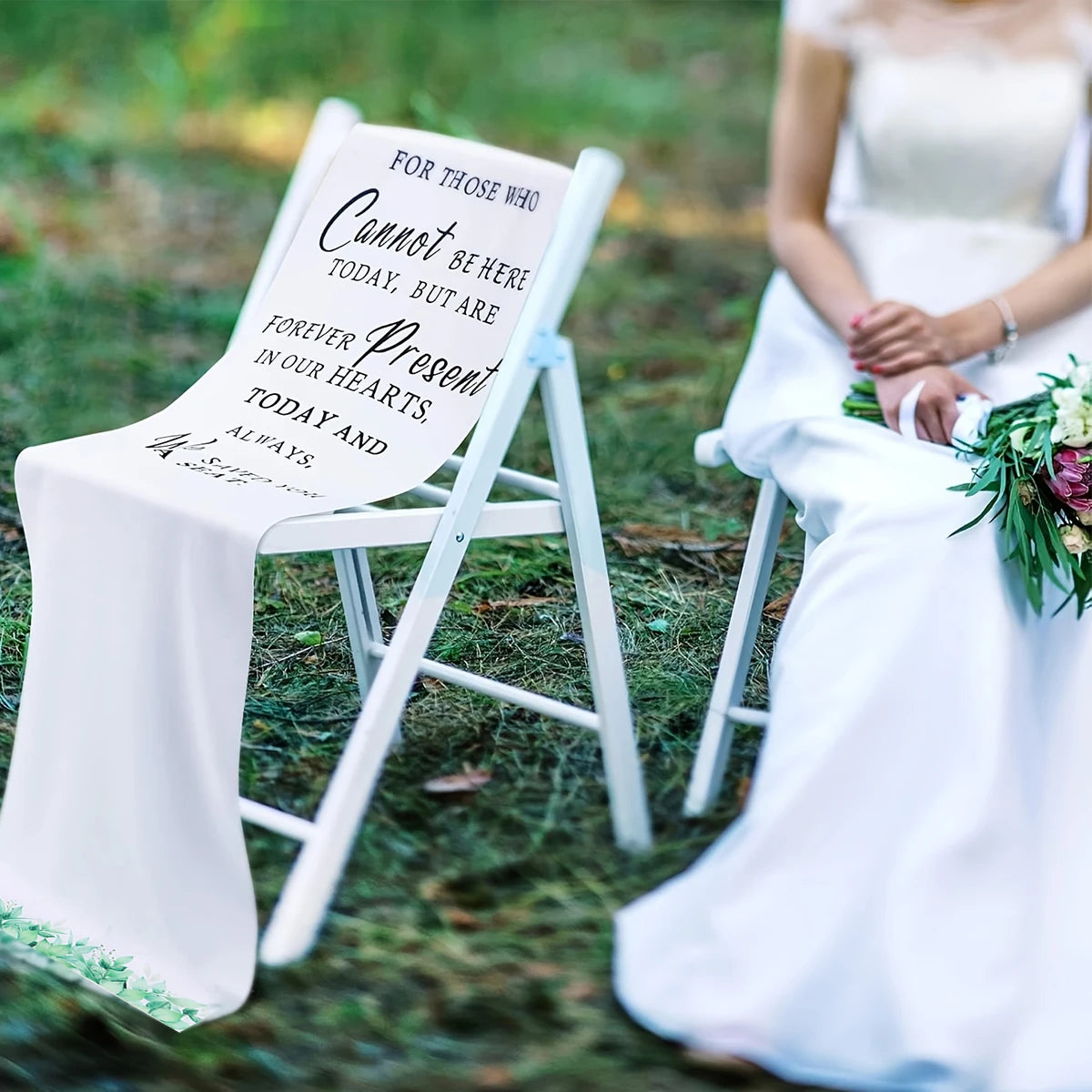 Memorial Wedding Chair Banner for Someone in Heaven - Buy One Get One 🔥