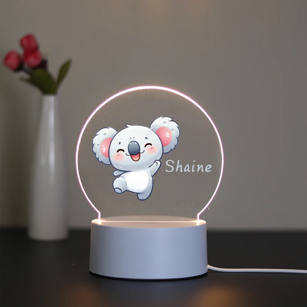 Personalized Name 3D Visual Night Light Led Night Kids Room