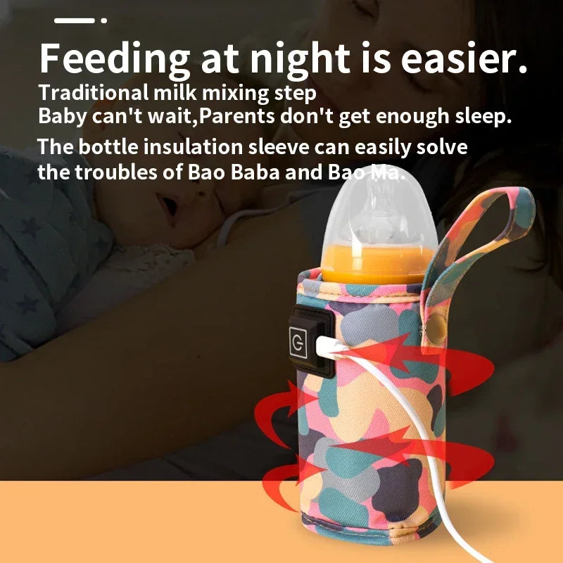 USB Milk Water Warmer Travel Stroller Insulated Bag