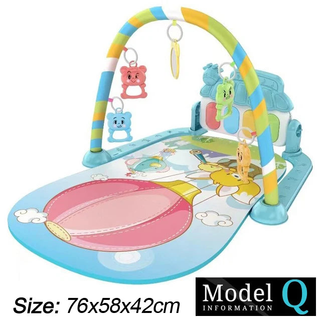 Baby Fitness Stand Music Play Gym Activity Toys Newborn Piano Crawling Blanket