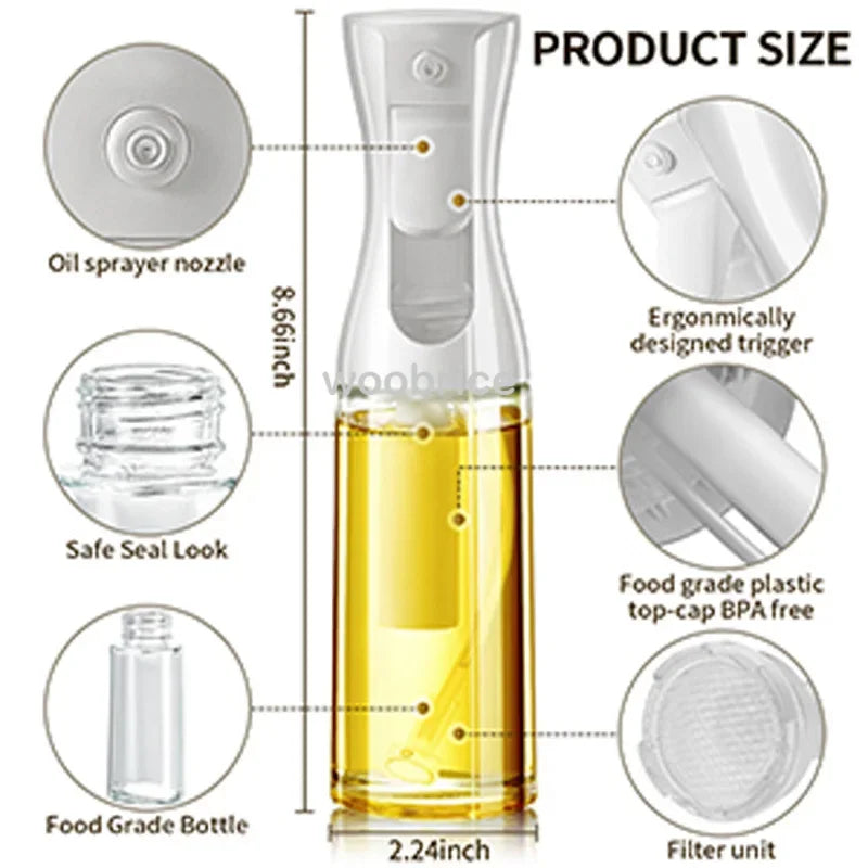 Oil Spray for Kitchen Oil Nebulizer Dispenser Spray Oil Sprayer Airfryer