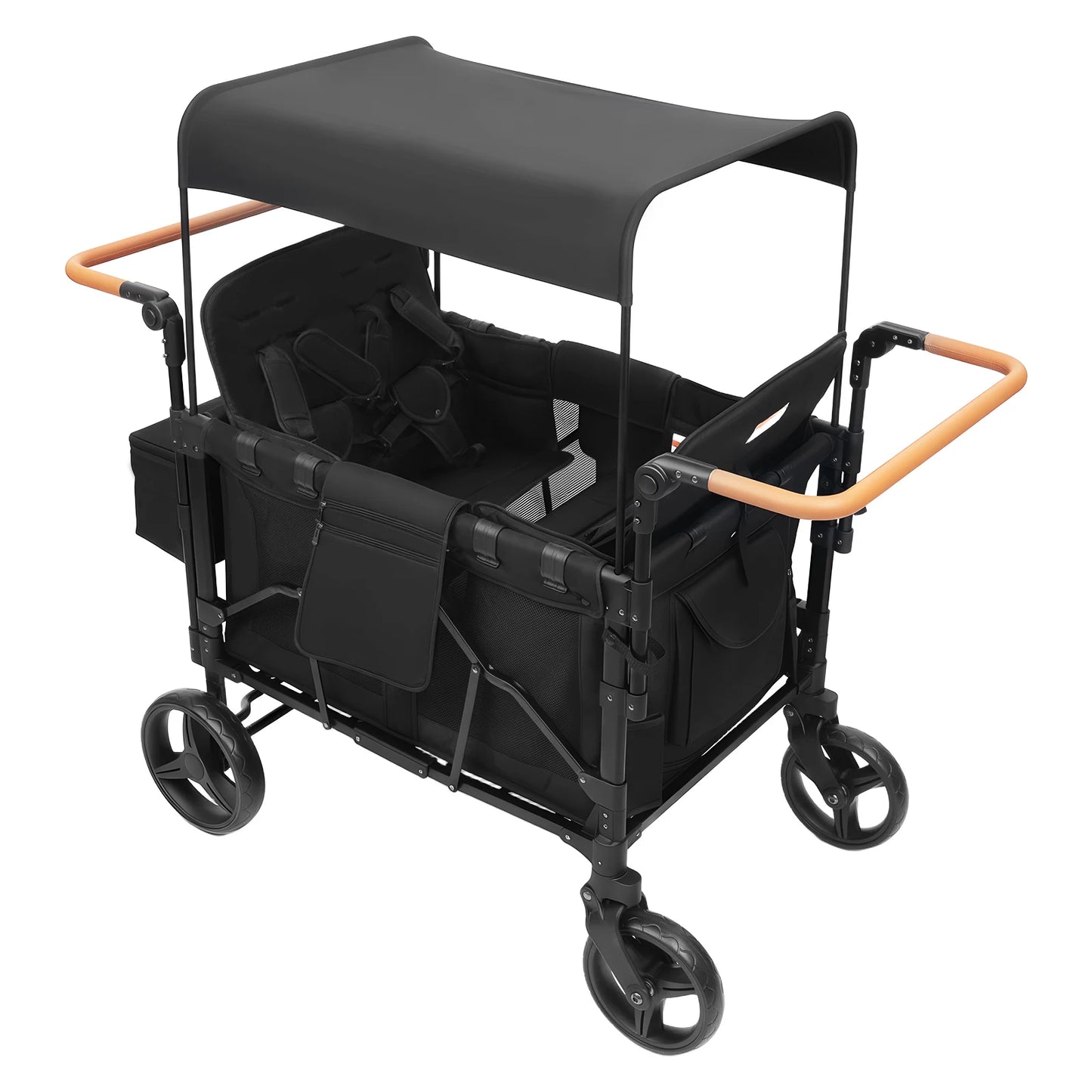 4 Seat Baby Wagon Stroller with Lockable Wheels