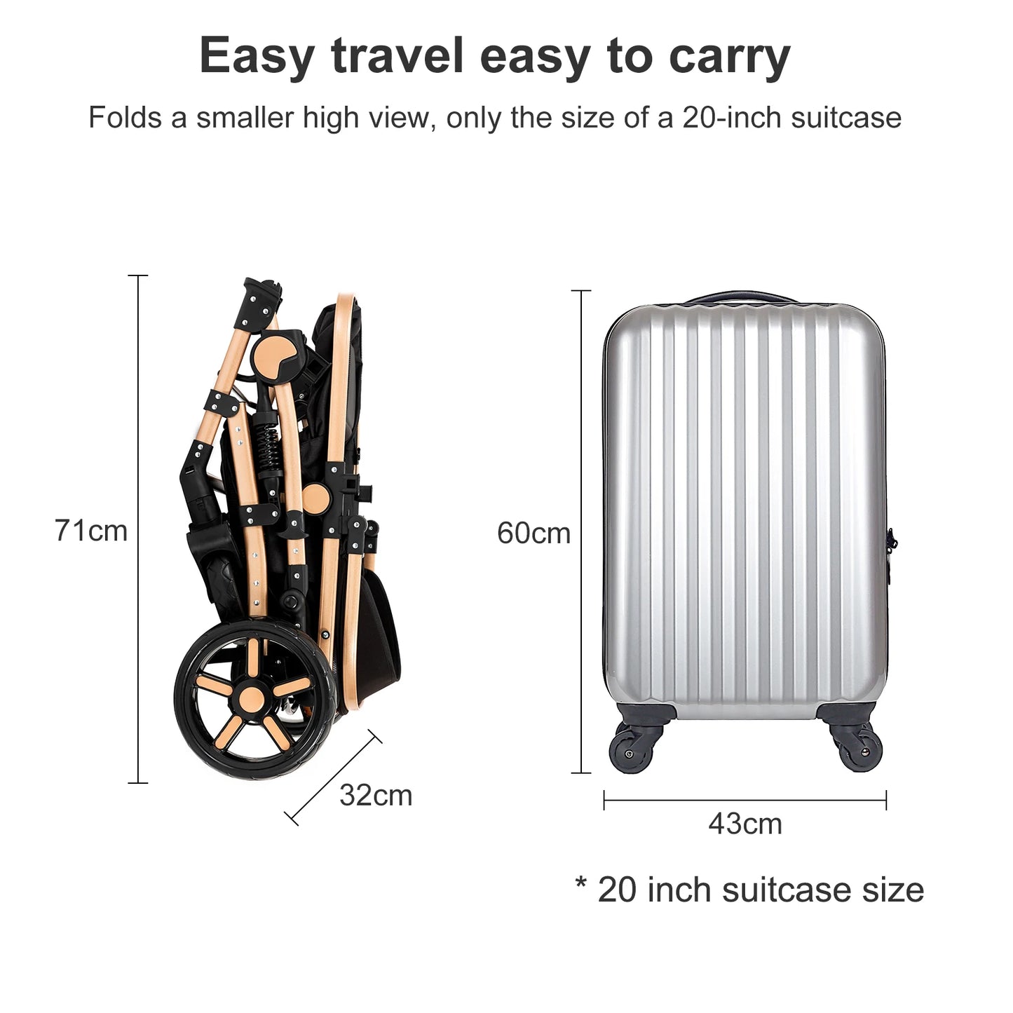Comfort Baby Stroller 3 in 1 Child Safety Seat With ISOfix
