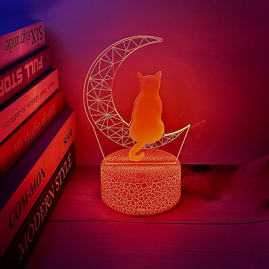 3D acrylic Led light Family children's nightlight - 7 Color changes
