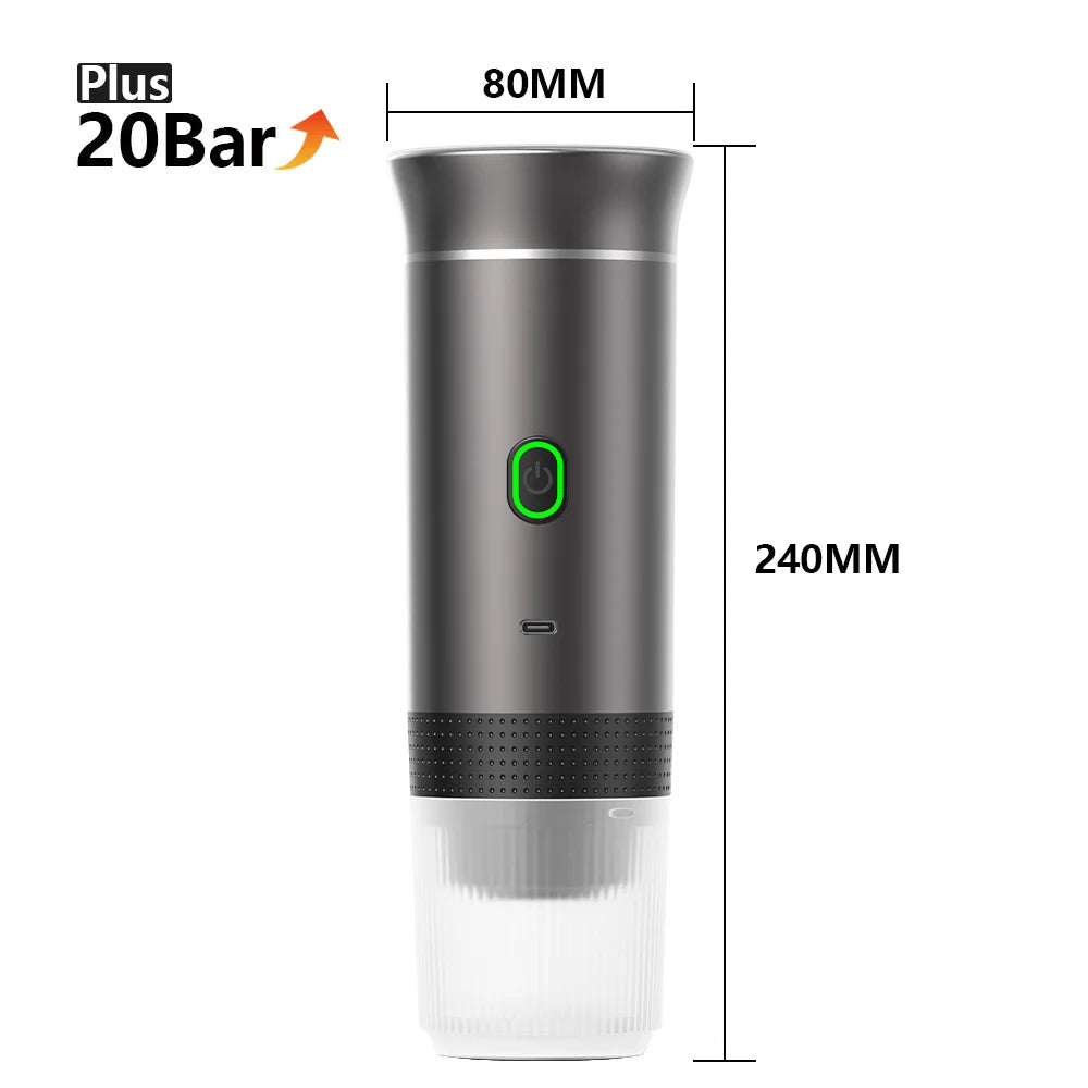 Wireless Electric Portable Espresso Coffee Machine for Car & Home Camping