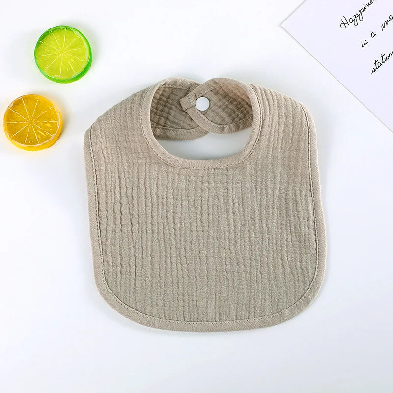 Baby Girl Boy Feeding Bibs Solid Color