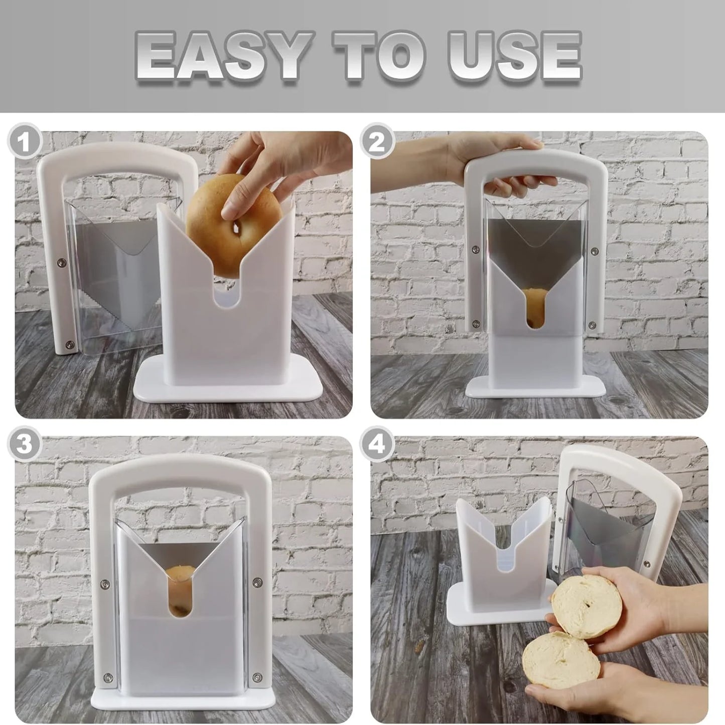Bagel Slicer,Perfect for Bagels, Safe , Guillotine