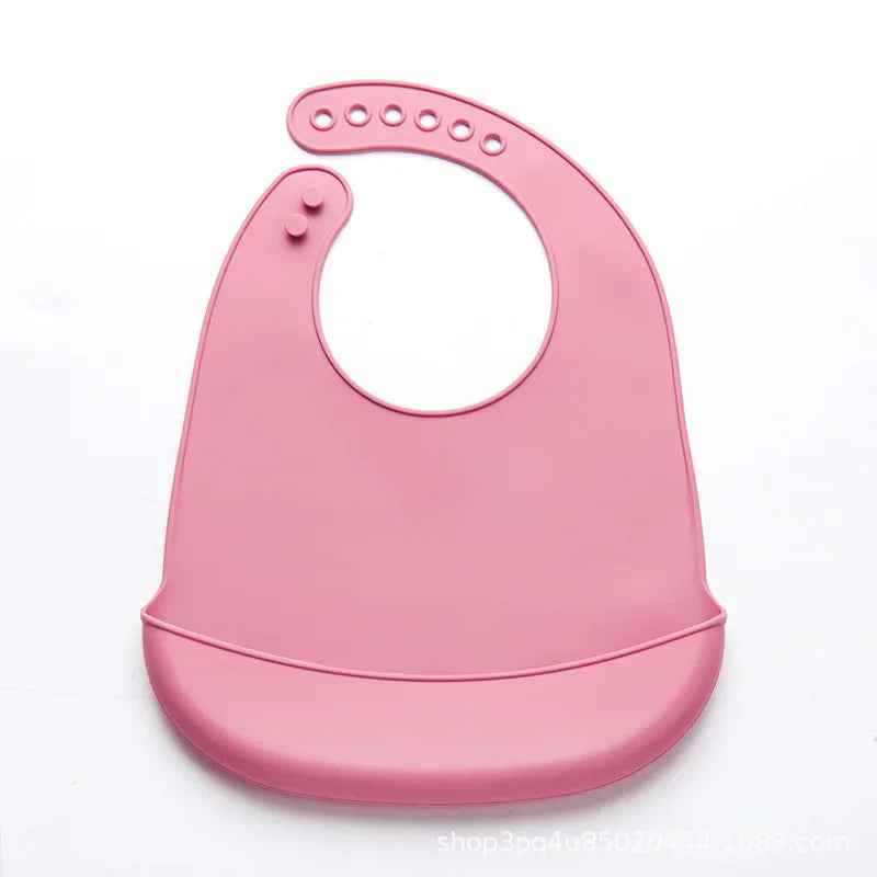 Baby Bib Adjustable Waterproof Bibs Babies Soft Edible Silicone - Buy One Get Two Free π₯