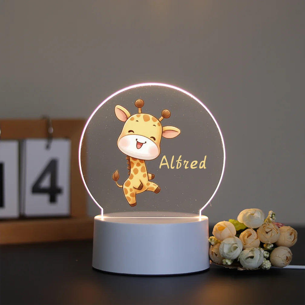 Personalized Name 3D Visual Night Light Led Night Kids Room