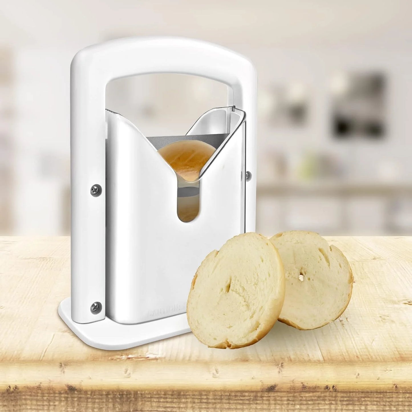 Bagel Slicer,Perfect for Bagels, Safe , Guillotine