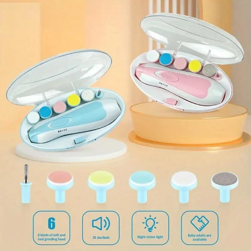 Baby Nail Trimmer Electric Six-in-one Multi-head Manicure Suit Portable
