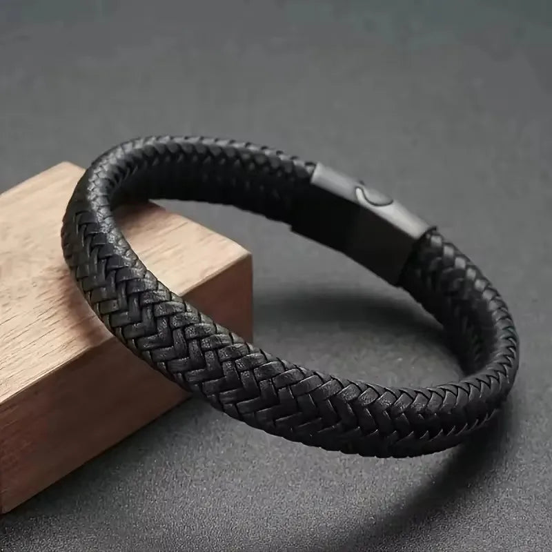 Retro Men's Leather Open Bangle - Buy One Get TWO Free π₯π₯