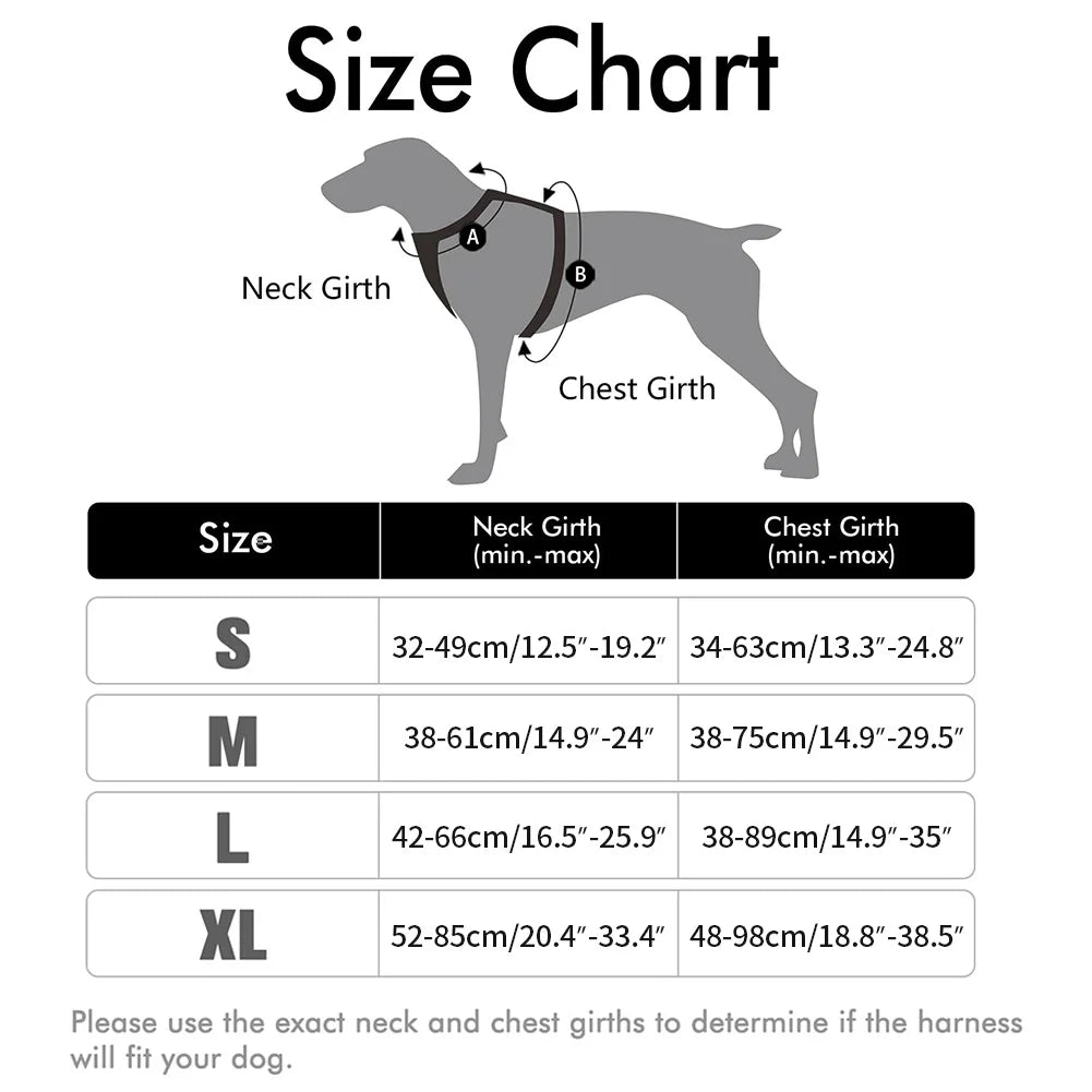 Dog Harness No-Pull Service Vest with Reflective