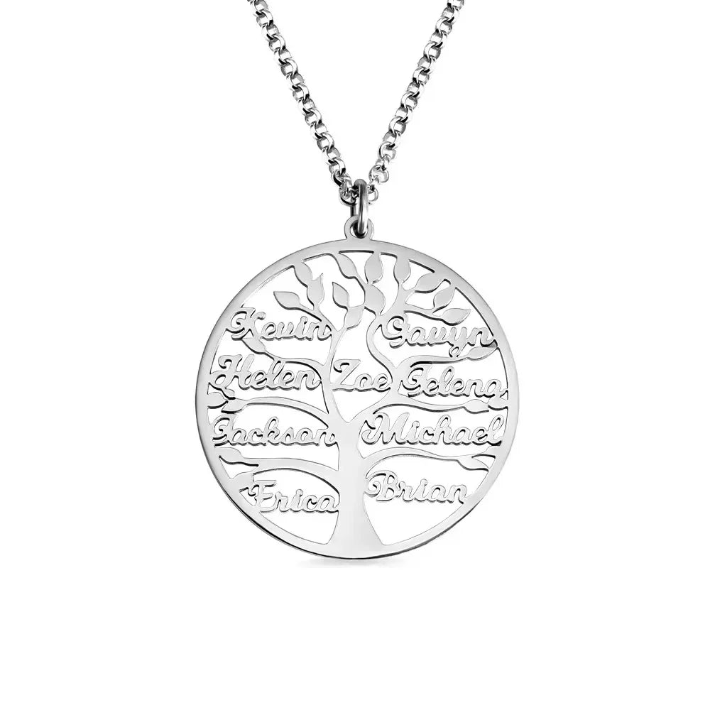 Custom Tree Of Life Necklace, Personalized Name Necklace