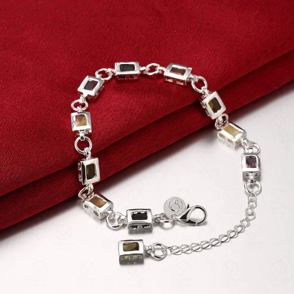 Noble 925 Sterling Silver Elegant Charm Bracelets Zirconia - Buy One get One free🔥