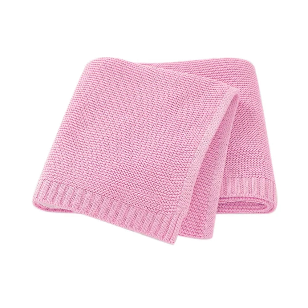 Personalized Name Baby Knitted Blanket Cotton 100x80cm