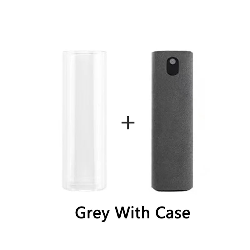2 In 1 Phone Screen Cleaner Spray Portable Tablet Mobile Phone Touch Screen Cleaner Microfiber Cloth Set Glass Cleaning Artifact