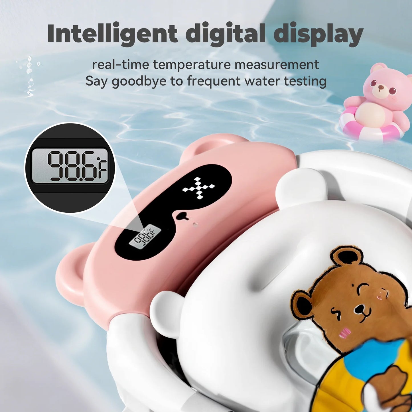 Baby Tub With Soft Cushion And Thermometer