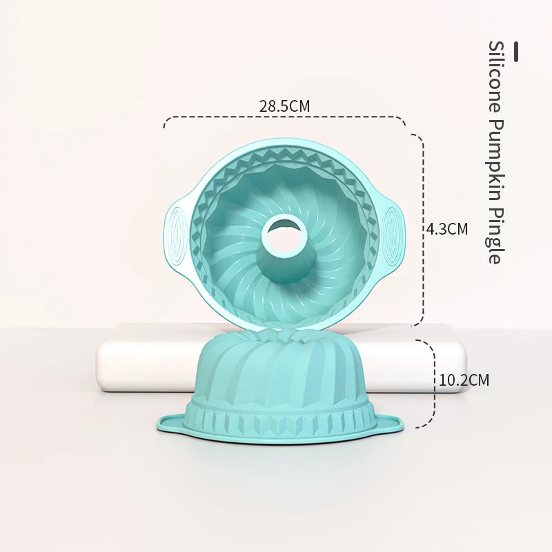 3D Silicone Kitchen Fluted Tube Pan Bakeware Airfryer Accessories