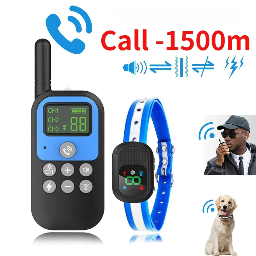 1500m Electric Dog Training Collar Voice Walkie-Talkie