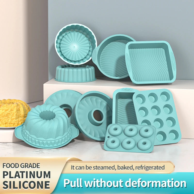 3D Silicone Kitchen Fluted Tube Pan Bakeware Airfryer Accessories