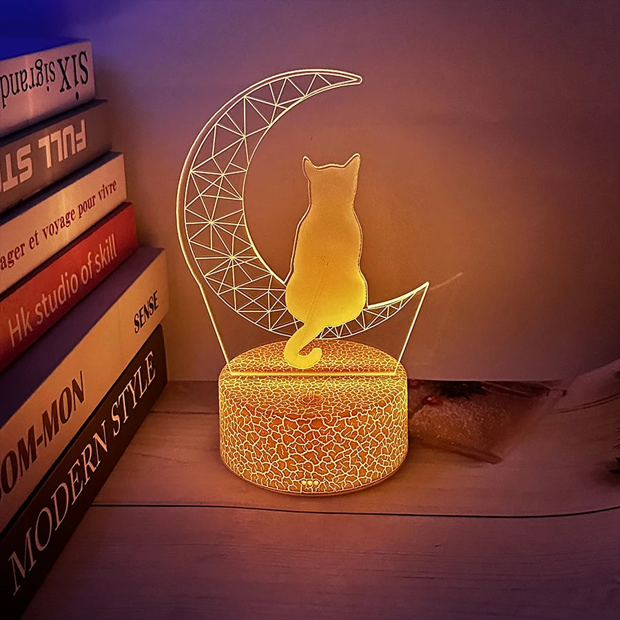 3D acrylic Led light Family children's nightlight - 7 Color changes