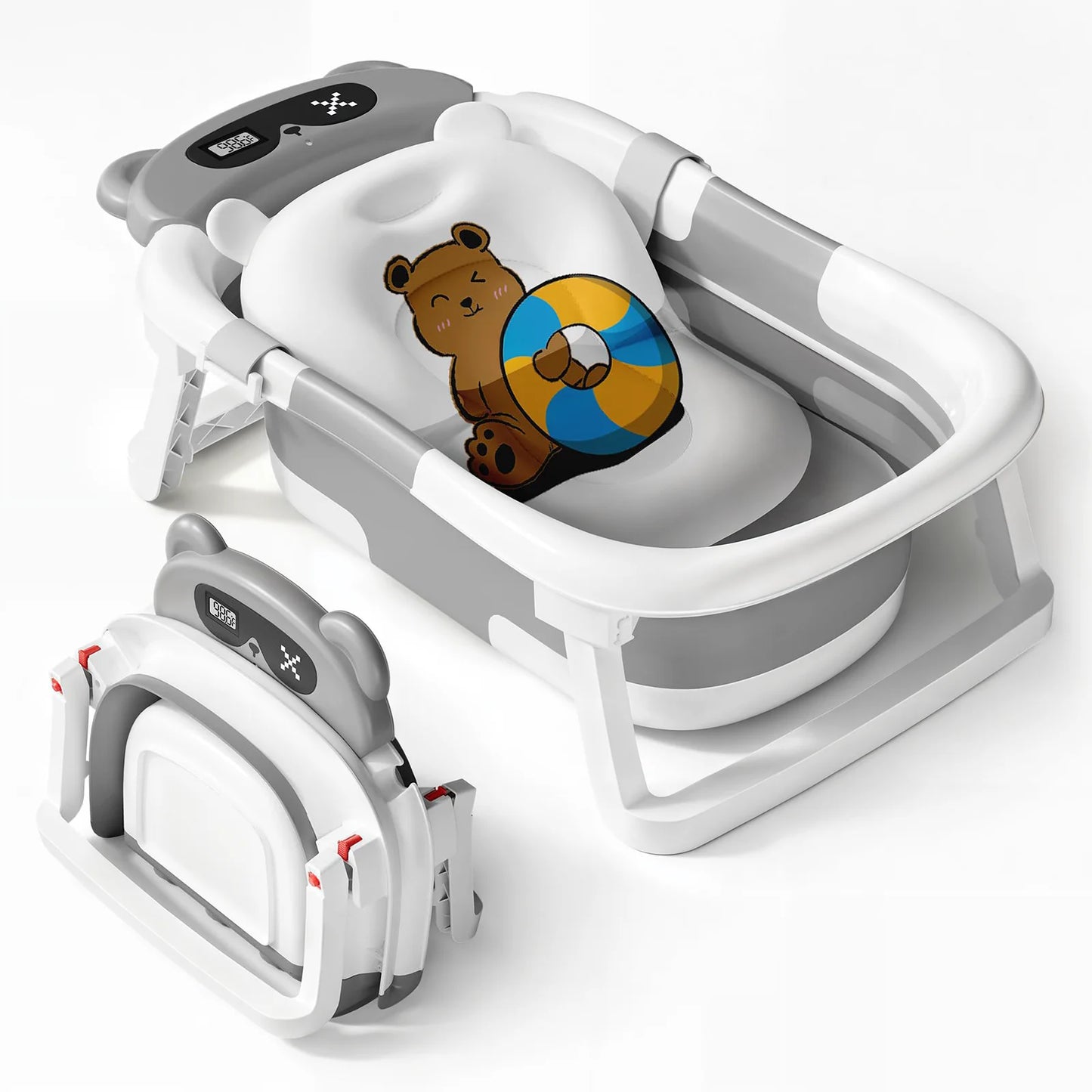 Baby Tub With Soft Cushion And Thermometer