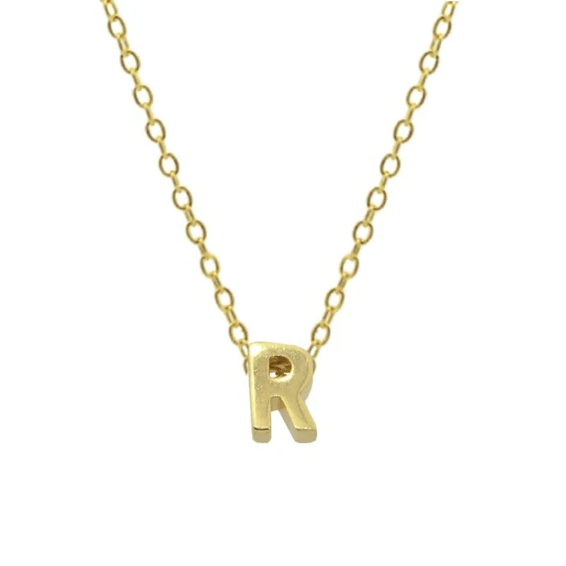 CANNER Letter Alphabet 925 Sterling Silver Chain Choker - Buy 1 get 1 free