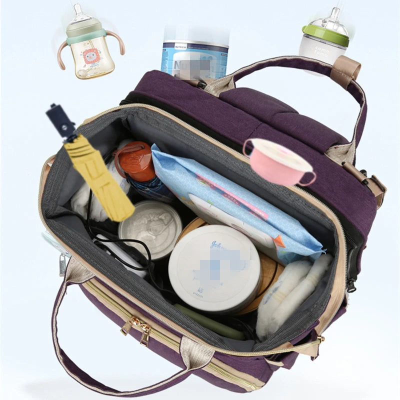 Portable Baby Folding Bed Mommy Bag Bassinet