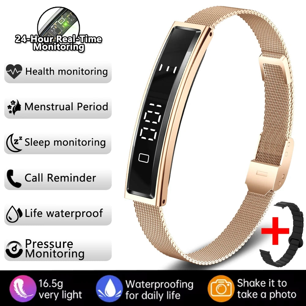 Women Smart Bracelet Sport Mode Fitness Tracker Heart Rate
