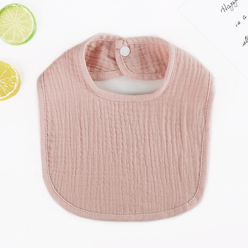 Baby Girl Boy Feeding Bibs Solid Color