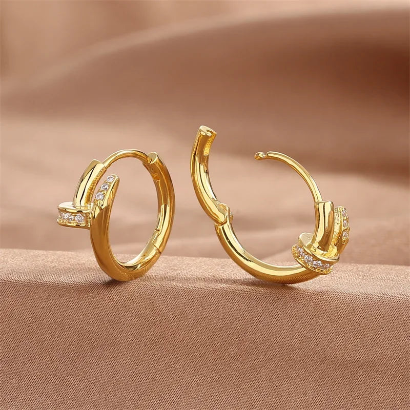 Hot-Selling Round Nail Earrings, Sweet And Romantic Niche Design