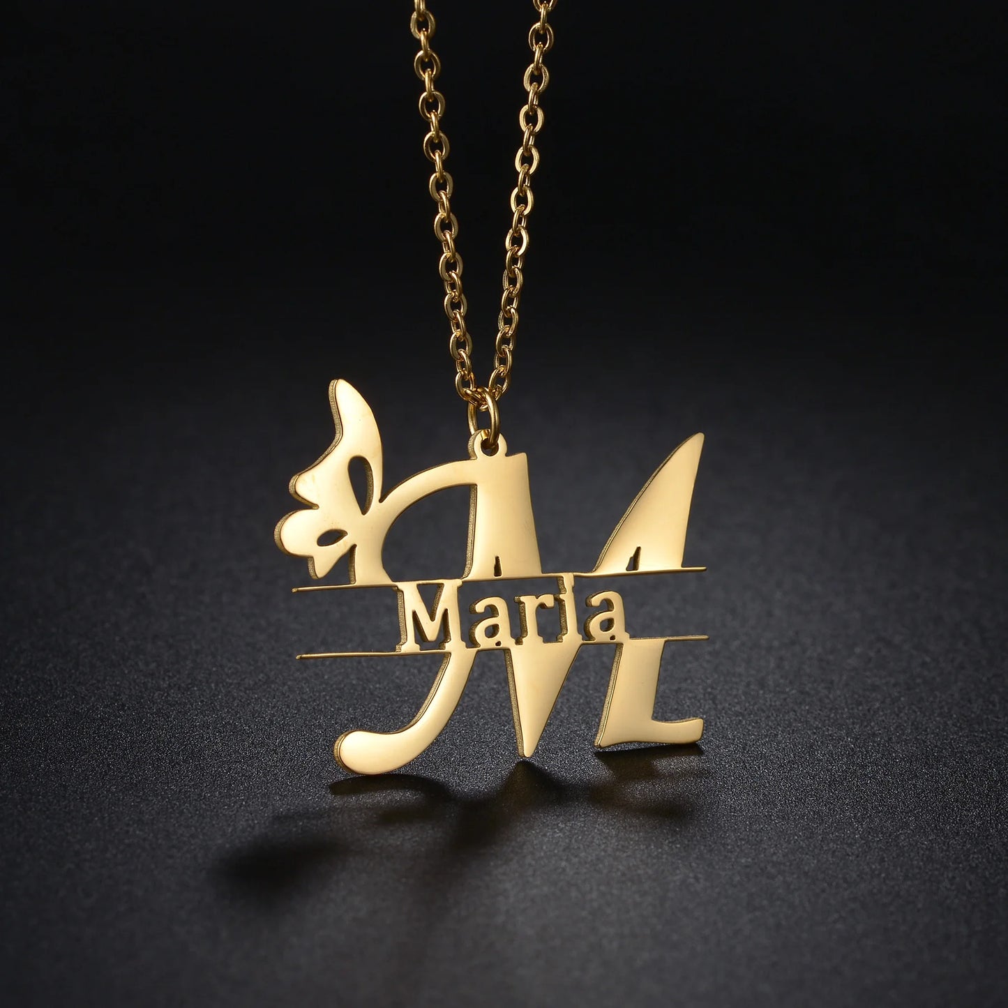 Treebud Customized Capital Letters Name Necklace - Buy One Get One Free 🔥