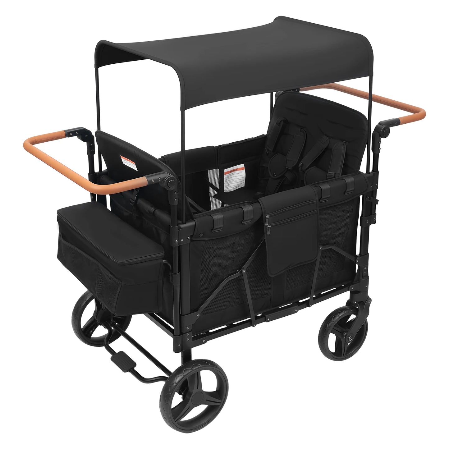 4 Seat Baby Wagon Stroller with Lockable Wheels