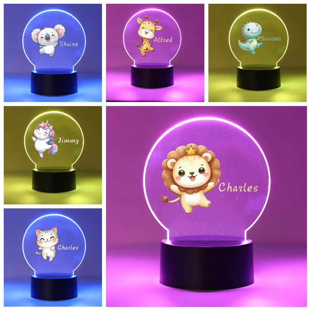 Personalized Name 3D Visual Night Light Led Night Kids Room