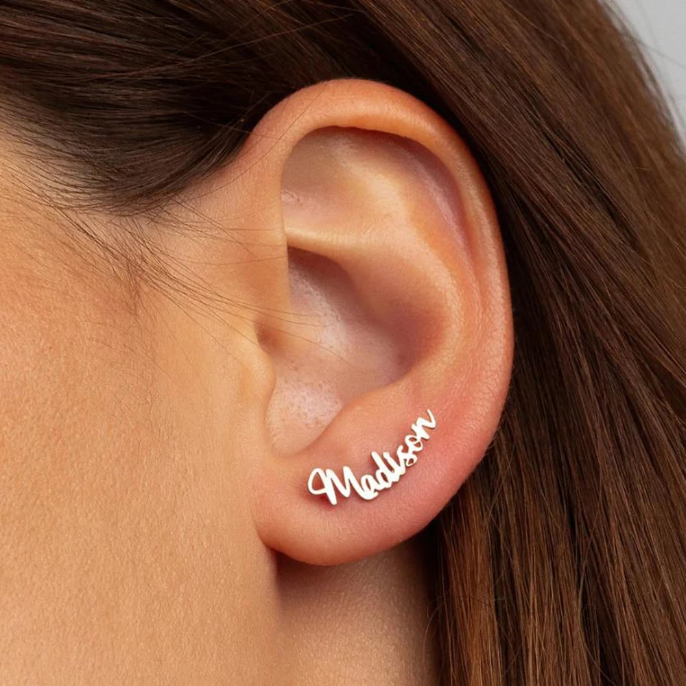 Personalized earrings, Studs, Personalized gifts - Buy One Get One Free 🔥