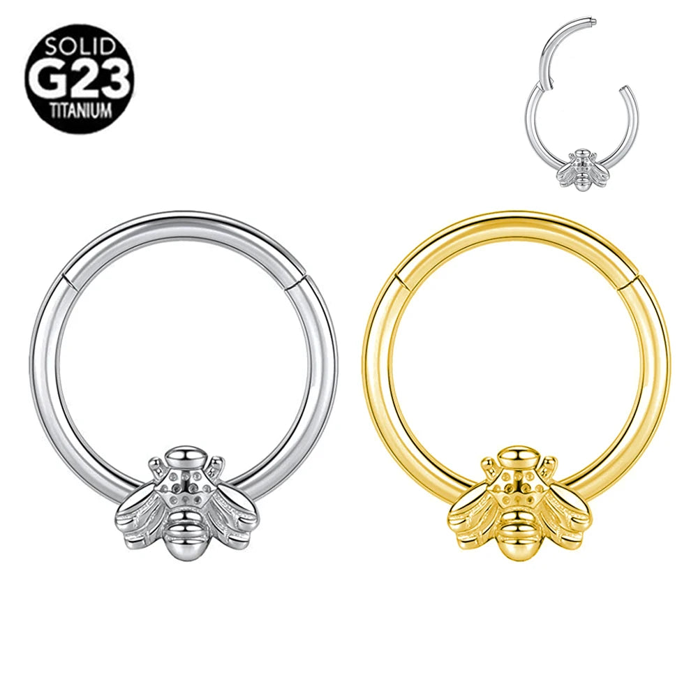 G23 Titanium Bee Septum Nose Ring - Buy 2 get 1 free