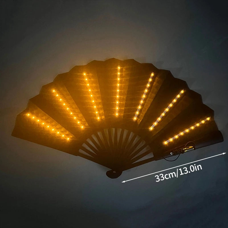 Glowing Folding Fan Lighting Dancing Fans