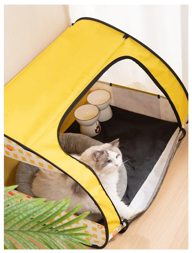 Large Space Foldable Pet Fence Tent Dog House Pet Delivery Room Cat