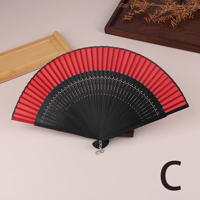 Party Chinese Bamboo Fan Vintage Hollow Antiquity Folding Fans