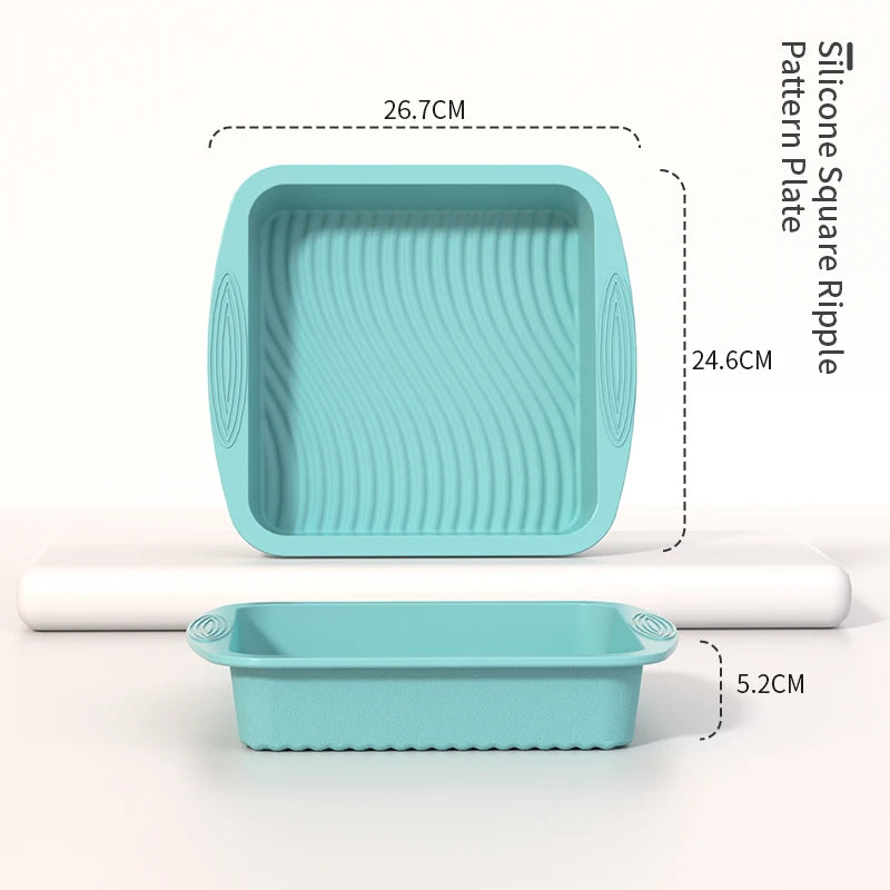3D Silicone Kitchen Fluted Tube Pan Bakeware Airfryer Accessories