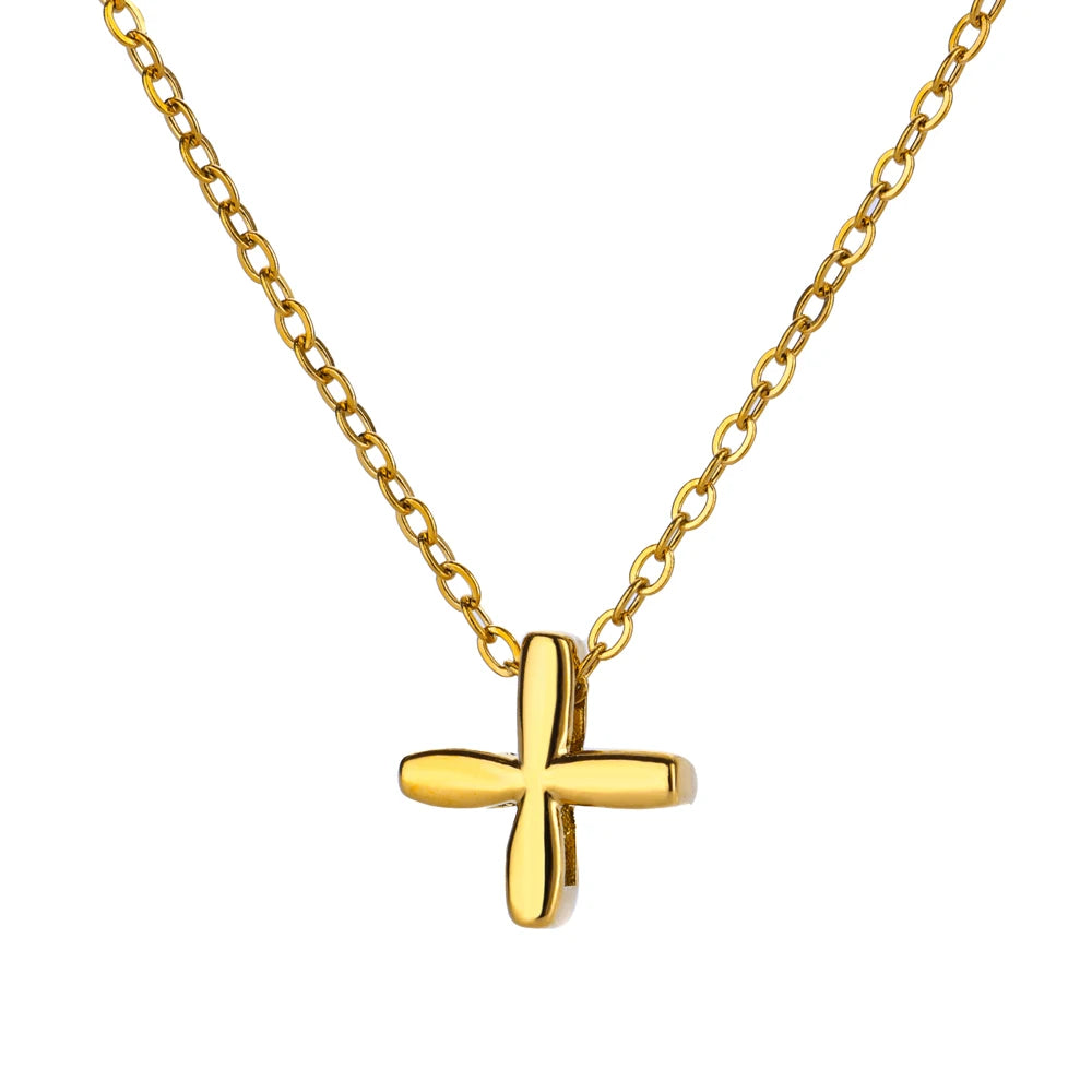 Stainless Steel Gold Color Initial Necklaces